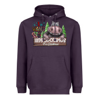 Plum IWant Hippopota maps For Christmas Heavyweight Hoodie - CowhideDigitalArt