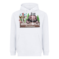 White IWant Hippopota maps For Christmas Heavyweight Hoodie - CowhideDigitalArt