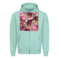 Seafoam Mom Coffee Cups With Leopard Digital Paper Zipper Hoodie - BundleAndBundleShop