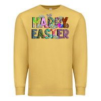 Antique Gold Happy Easter Premium Sweatshirt - CowhideDigitalArt