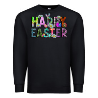 Black Happy Easter Premium Sweatshirt - CowhideDigitalArt