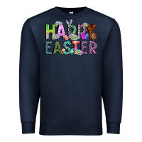 Navy Happy Easter Premium Sweatshirt - CowhideDigitalArt