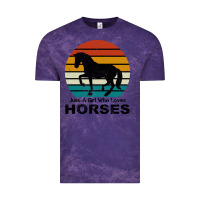 Cloud Purple Just A Girl Who Loves Horses Vintage Tee - Bettercallsaul