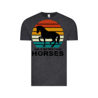 Vintage Black Just A Girl Who Loves Horses Vintage Tee - Bettercallsaul