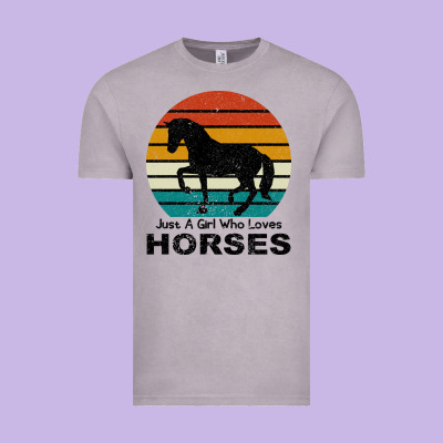 Just A Girl Who Loves Horses Vintage Tee Designed By Bettercallsaul