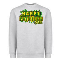 Heather Grey Happy St. Patrick's Day Heavyweight Sweatshirt - HowdyJamesFarm