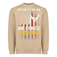Mushroom Hot Trend Proud Air Force Step-Dad American Flag Heavyweight Sweatshirt - PixelWave