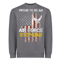 Hot Trend Proud Air Force Step-dad American Flag Heavyweight Sweatshirt | Teevron