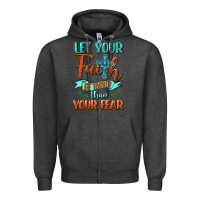 Charcoal Heather Let Your Faith Be Bigger Than Your Fear Zipper Hoodie - BundleAndBundleShop