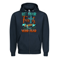 Navy Let Your Faith Be Bigger Than Your Fear Zipper Hoodie - BundleAndBundleShop