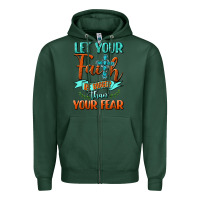 Sports Green Let Your Faith Be Bigger Than Your Fear Zipper Hoodie - BundleAndBundleShop