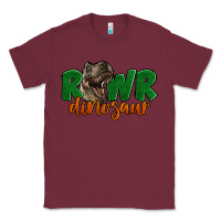 Burgundy Rawr Dinosaur Classic Tee - LillyAllenDesigns