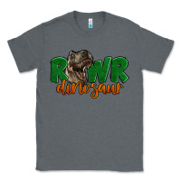 Charcoal Heather Rawr Dinosaur Classic Tee - LillyAllenDesigns
