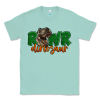 Seafoam Rawr Dinosaur Classic Tee - LillyAllenDesigns
