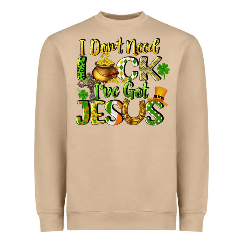 I Don't Need Luck I've Got Jesus Heavyweight Sweatshirt by CowGirlArtShop | Teevron