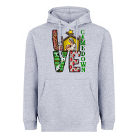 Heather Grey Love Come Down Heavyweight Hoodie - CowhideDigitalArt