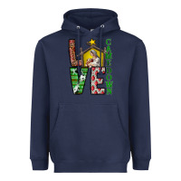 Navy Love Come Down Heavyweight Hoodie - CowhideDigitalArt