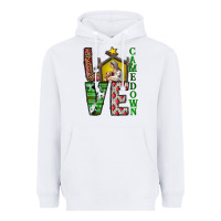 White Love Come Down Heavyweight Hoodie - CowhideDigitalArt