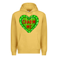 Antique Gold valentine's day hearts Premium Hoodie - FaDigitalArtStudio