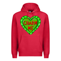 Cardinal valentine's day hearts Premium Hoodie - FaDigitalArtStudio