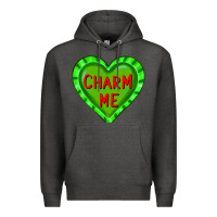 Charcoal Heather valentine's day hearts Premium Hoodie - FaDigitalArtStudio