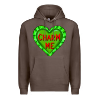 Coffee valentine's day hearts Premium Hoodie - FaDigitalArtStudio