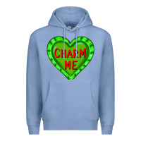 Colony Blue valentine's day hearts Premium Hoodie - FaDigitalArtStudio