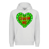 Dove Grey valentine's day hearts Premium Hoodie - FaDigitalArtStudio