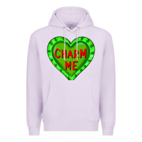 Lilac valentine's day hearts Premium Hoodie - FaDigitalArtStudio