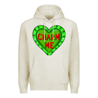 Oatmeal Heather valentine's day hearts Premium Hoodie - FaDigitalArtStudio