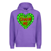 Purple valentine's day hearts Premium Hoodie - FaDigitalArtStudio