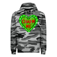 Slate Camo valentine's day hearts Premium Hoodie - FaDigitalArtStudio