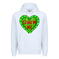 White valentine's day hearts Premium Hoodie - FaDigitalArtStudio