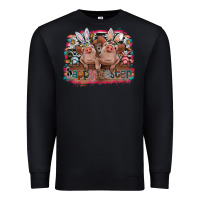 Black Happy Easter Premium Sweatshirt - CowhideDigitalArt