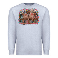 Heather Grey Happy Easter Premium Sweatshirt - CowhideDigitalArt