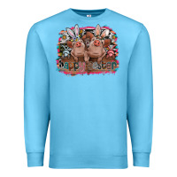 Ocean Blue Happy Easter Premium Sweatshirt - CowhideDigitalArt