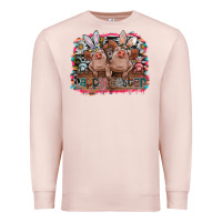 Pale Pink Happy Easter Premium Sweatshirt - CowhideDigitalArt