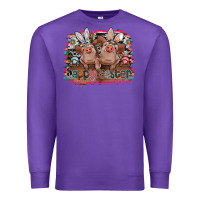 Purple Happy Easter Premium Sweatshirt - CowhideDigitalArt