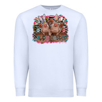 White Happy Easter Premium Sweatshirt - CowhideDigitalArt