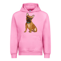 Fuchsia Pink french bulldog Urban Hoodie - Artiststas
