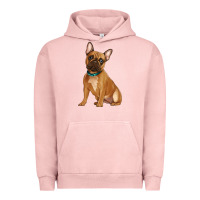 Pigment Salmon french bulldog Urban Hoodie - Artiststas