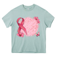 Arona customized breast cancer ribbon and background Heavy Core Tee - MaliasSmallBusiness