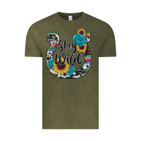 Vintage Olive western stay wild horsesho Vintage Tee - RanaPortraitStore