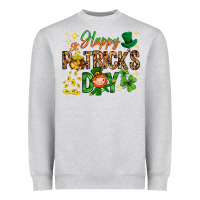 Heather Grey Happy St. Patrick's Day Heavyweight Sweatshirt - HowdyJamesFarm