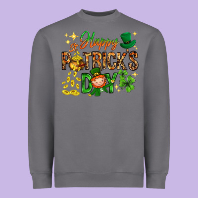 Happy St. Patrick's Day Heavyweight Sweatshirt Designed By Howdyjamesfarm