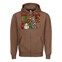 Chestnut Santa's Favorite Tennis Coach For Christmas Zipper Hoodie - FaDigitalArtStudio