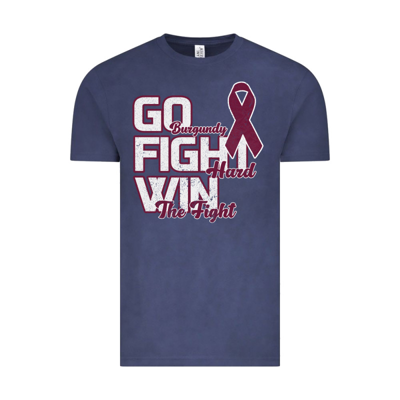 Go Burgundy Fifht Hard Win The Fight Vintage Tee by Bettercallsaul | Teevron