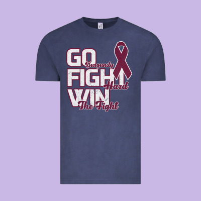 Go Burgundy Fifht Hard Win The Fight Vintage Tee Designed By Bettercallsaul