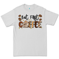 Dove Grey but first coffee Premium Tee - MaliasSmallBusiness