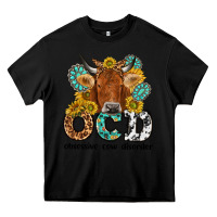 Black obsessive cow disorder Heavy Core Tee - NancyCooperArtShop
